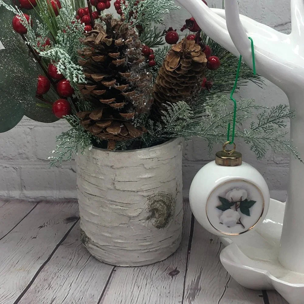 ceramic cotton bowl ornament